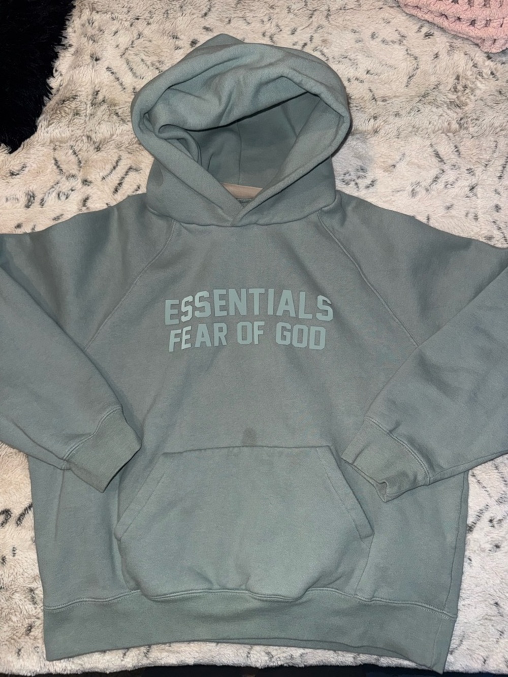 Essentials Fear of God Crewneck Hoodie in Sage